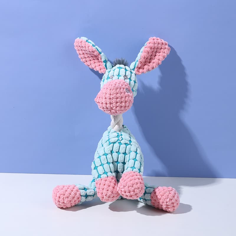 Funny Donkey Plüsch Hundespielzeug mit Quietschfunktion 3