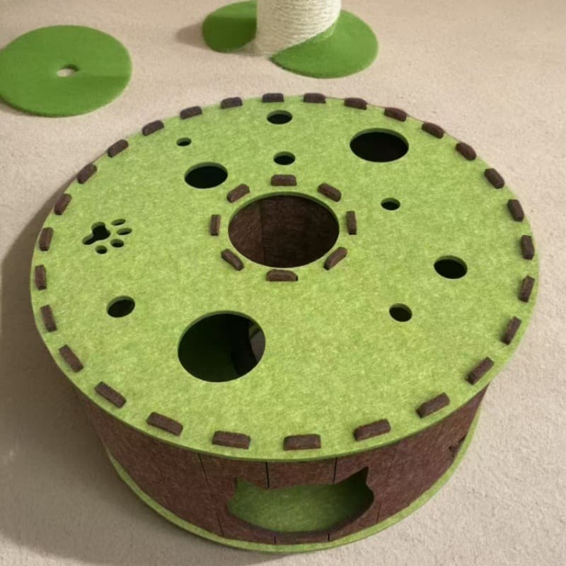 halbgeschlossen atmungsaktiv abnehmbar Donut-shaped Katzenbett