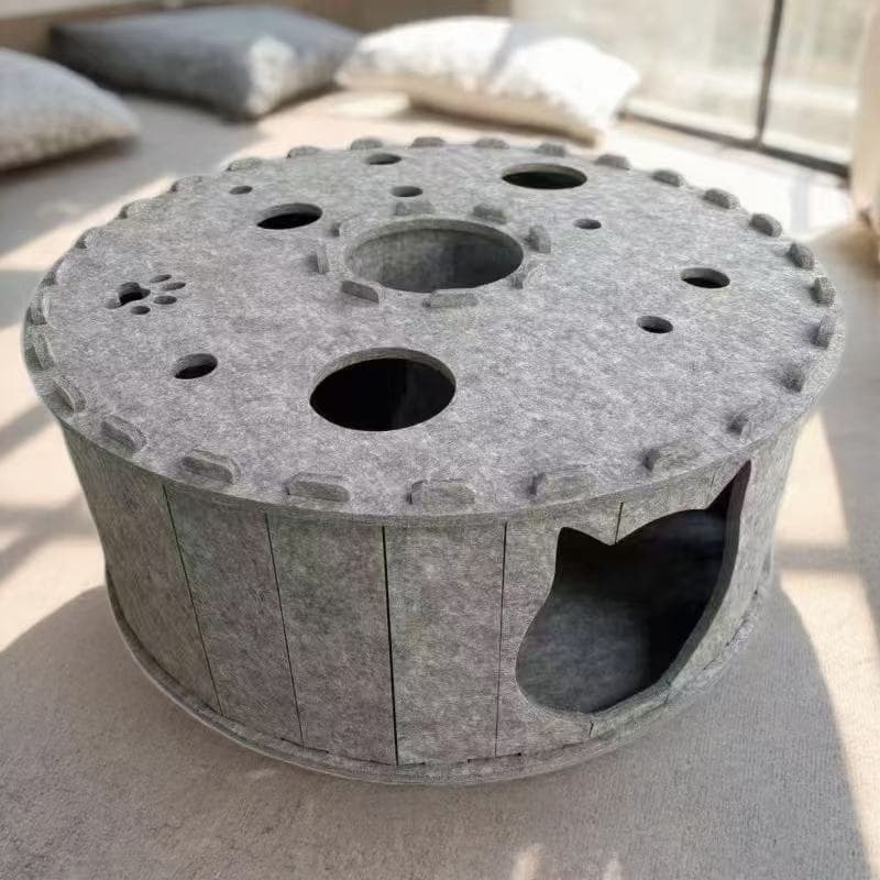 halbgeschlossen atmungsaktiv abnehmbar Donut-shaped Katzenbett 3