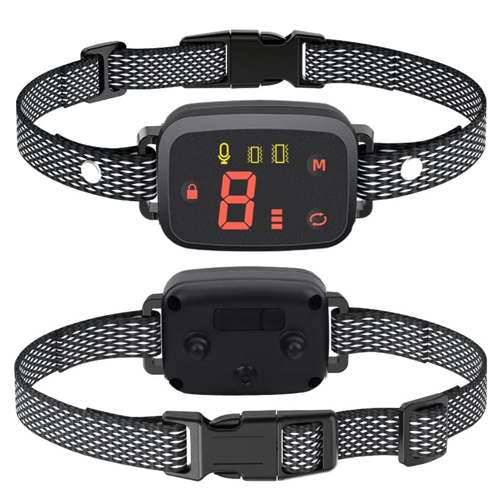 Digital Display Touch-Control wasserdicht Tier Halsband Anti-Bark Devi 3