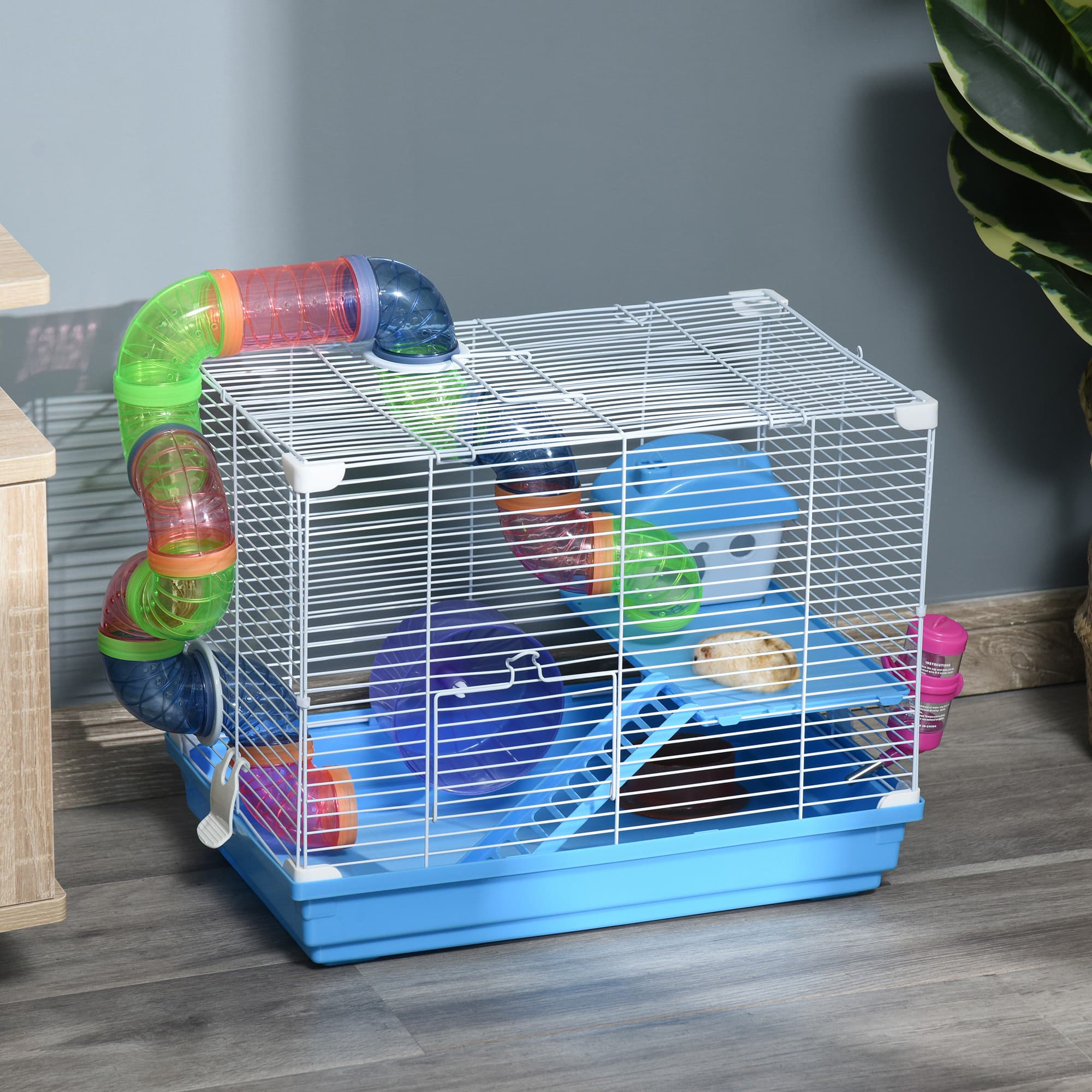 2-Level Hamster Cage Rodent Gerbil House Mouse Mice Rat Habitat Metal 