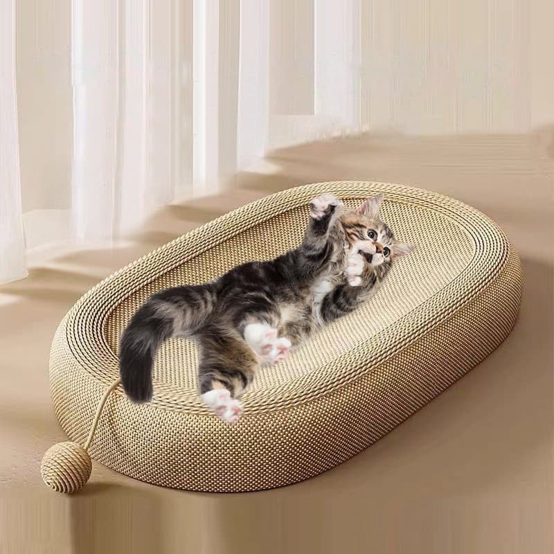 Oval Katze Scratcher Board Bett Kätzchen Scratching Pad Napf Nest Acti