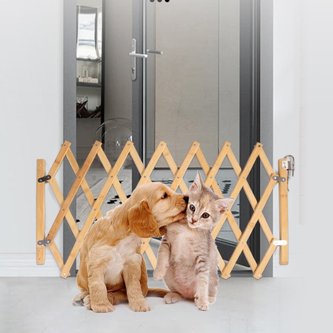 Ausziehbar aus Holz Hund Tor Tier Baby Safety Zaun Barrier Doorways St