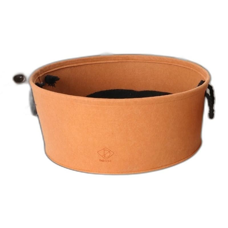 D&D Katzenkorb aus Filz - orange - 50x50x22cm – Produktbild