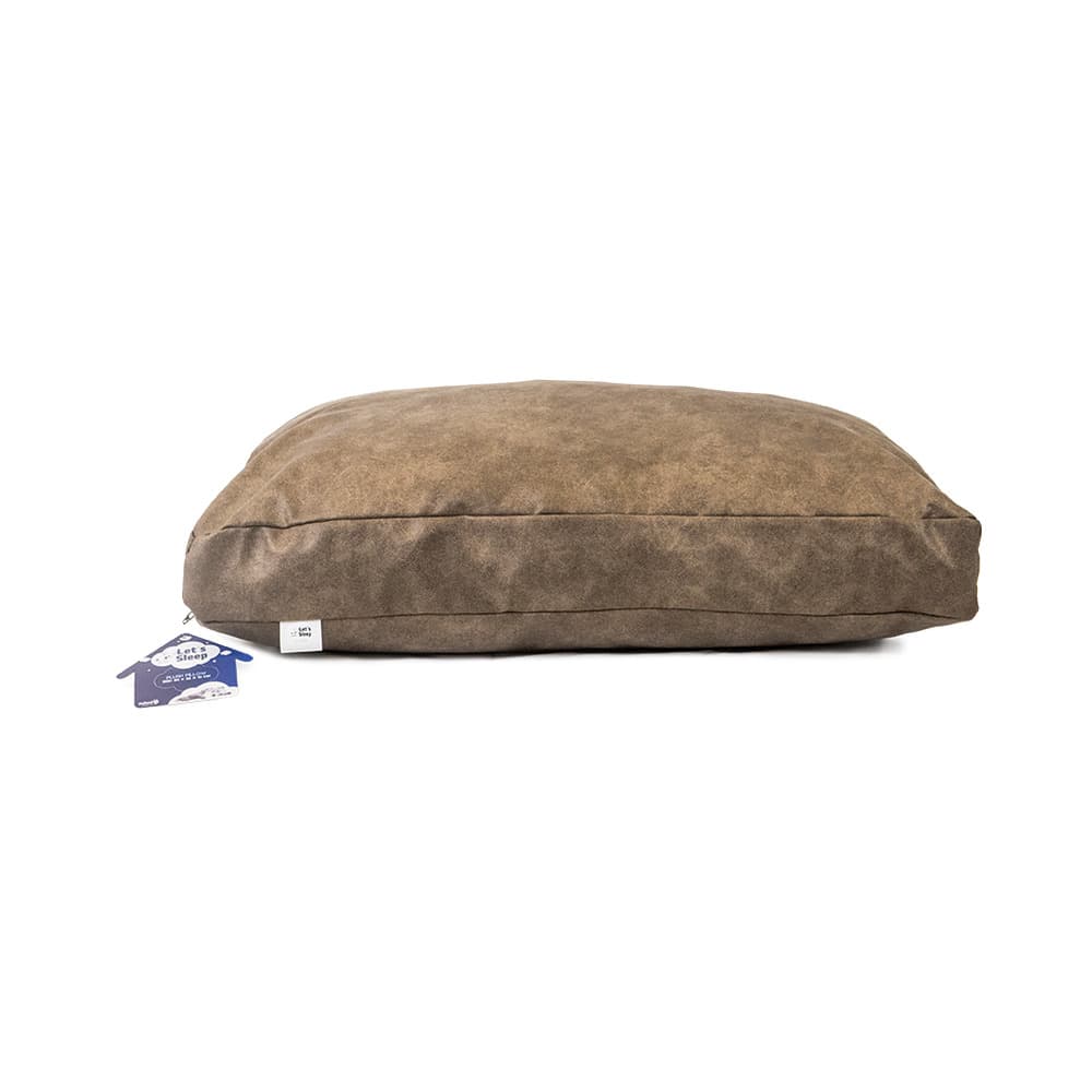 Let's Sleep Hundebett XL Plüschkissen – Taupe: Produktbild