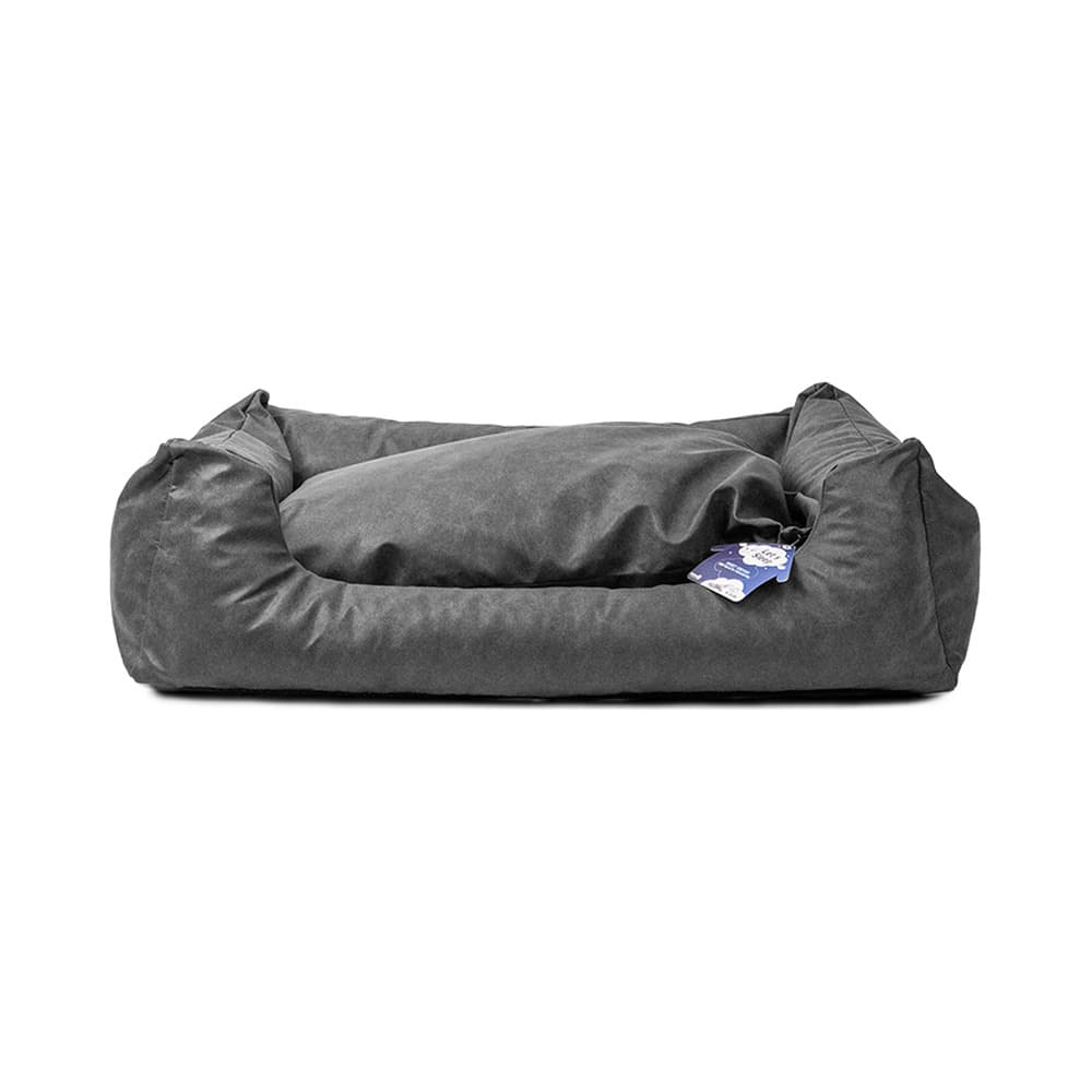 Let's Sleep Sweet Dreams Hundekorb Mit Kissen L Anthrazit: Produktbild