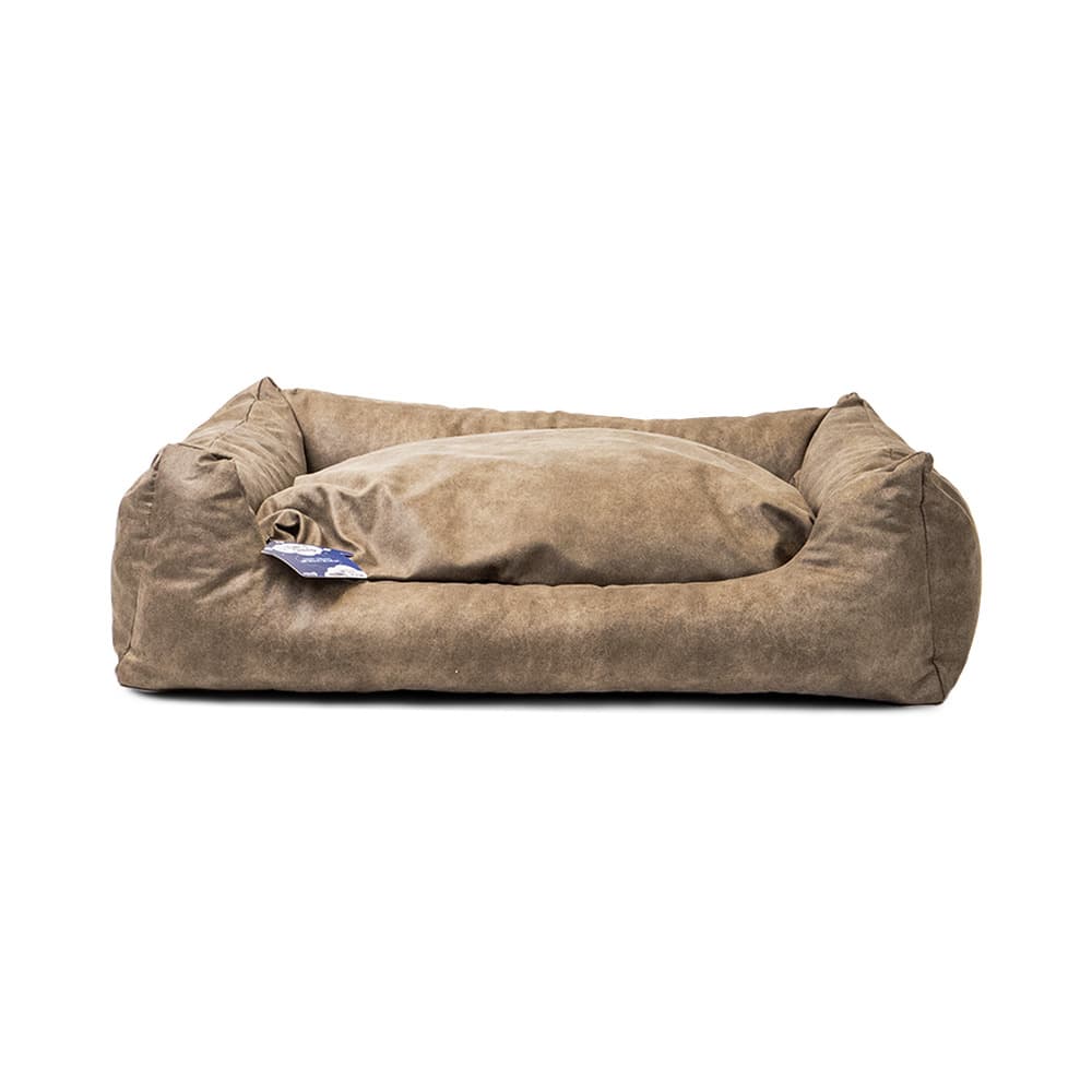 Let's Sleep Sweet Dreams Hundebett L mit Kissen – Taupe: Produktbild