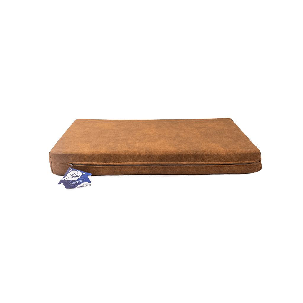 Let's Sleep Mellow Mattress Orthopädisches Bett XL Cognac