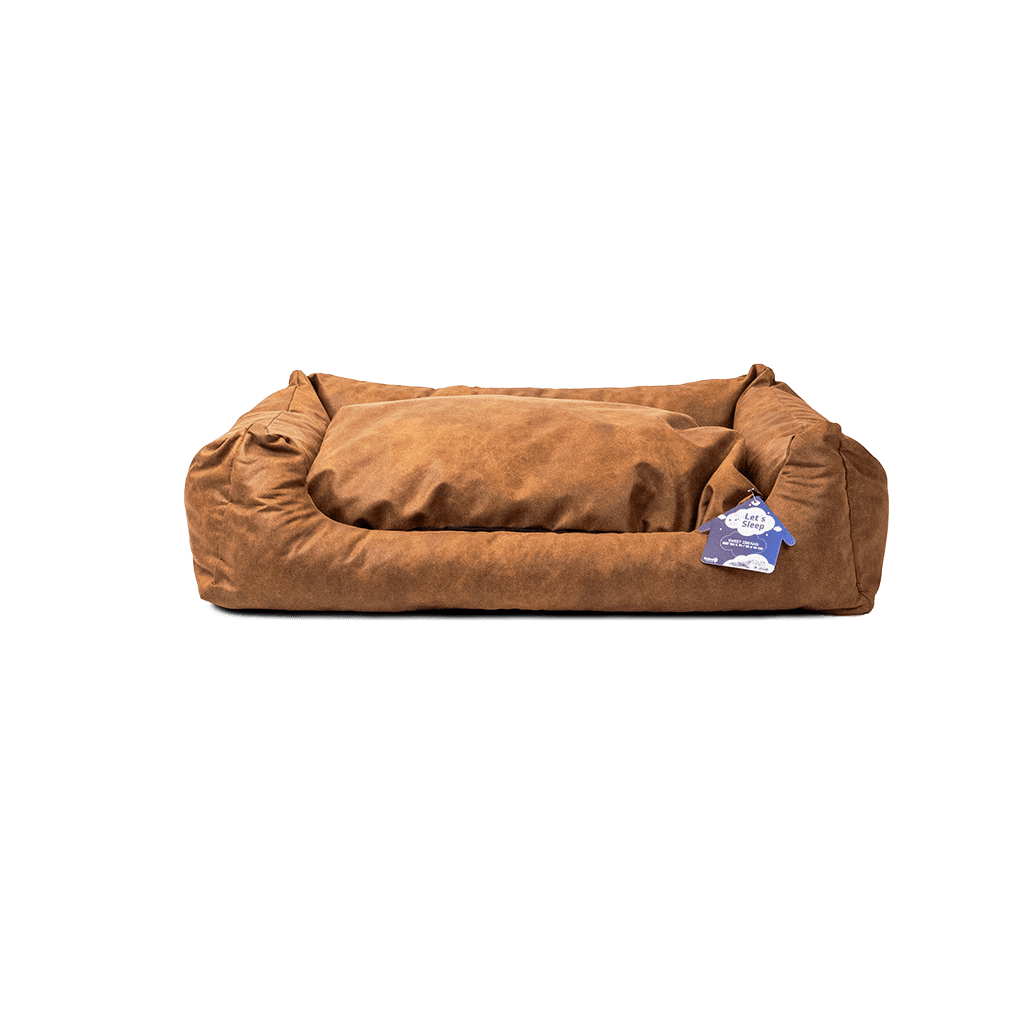 Let's Sleep Sweet Dreams Hundekorb Mit Kissen L Cognac