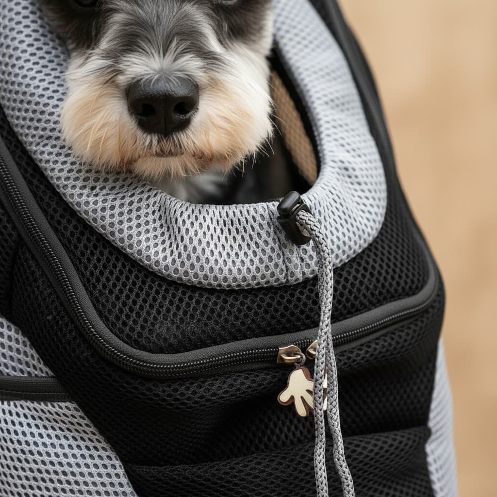 Hunderucksack für Welpen – Netz-Rucksack für Reisen 4