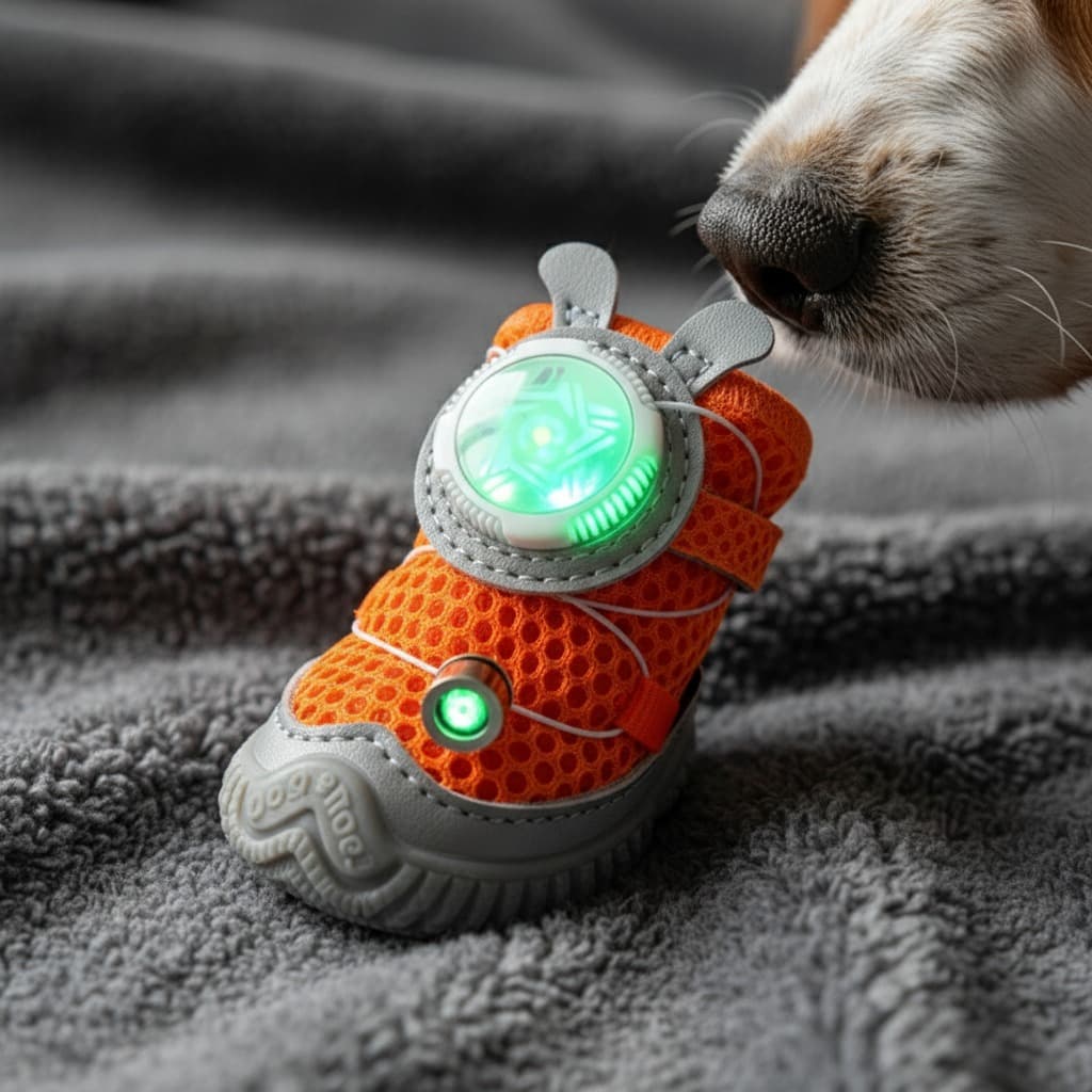 LED-Hundeschuhe – leuchtend, rutschfest, 4er-Set 3