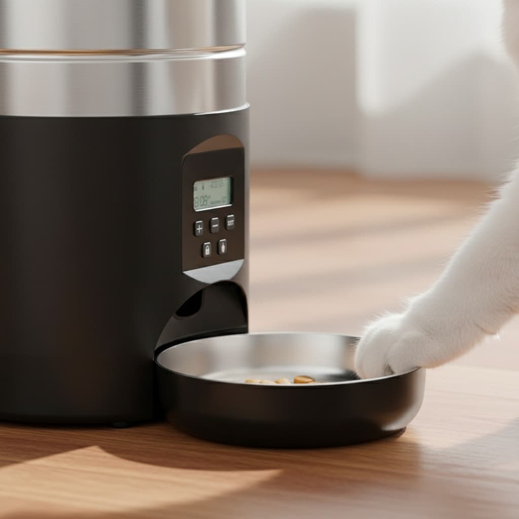 Automatischer Katzenfutterautomat – Doppelnapf für 2 Katzen 4