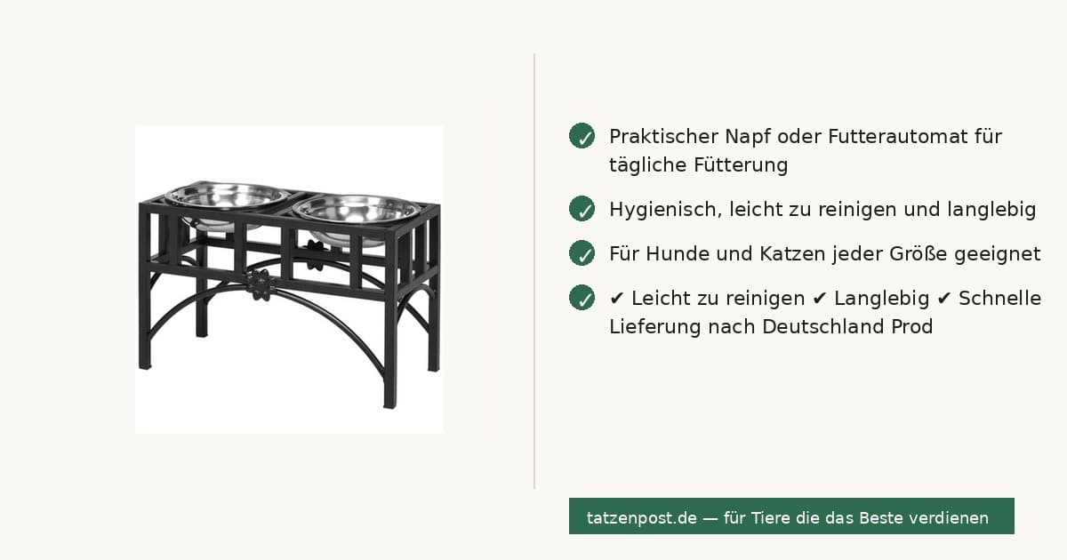 Erhöhter Doppelnapf aus Edelstahl – robust 6