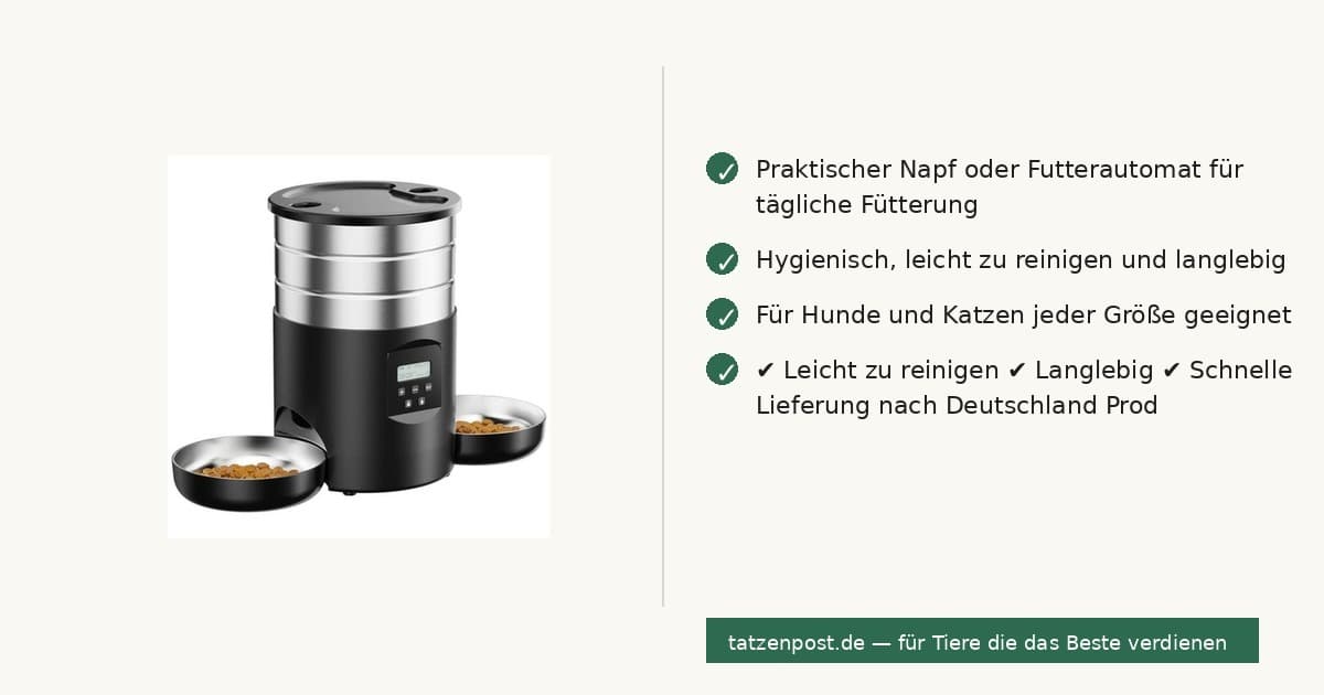 Automatischer Katzenfutterautomat – Doppelnapf für 2 Katzen 6