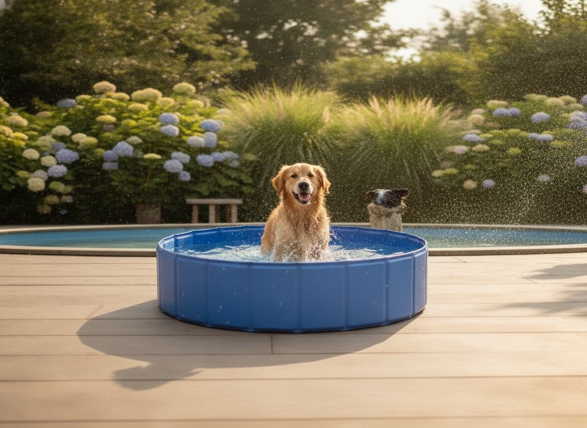 Duvoplus Hundepool - blau - Ø120x30cm 2