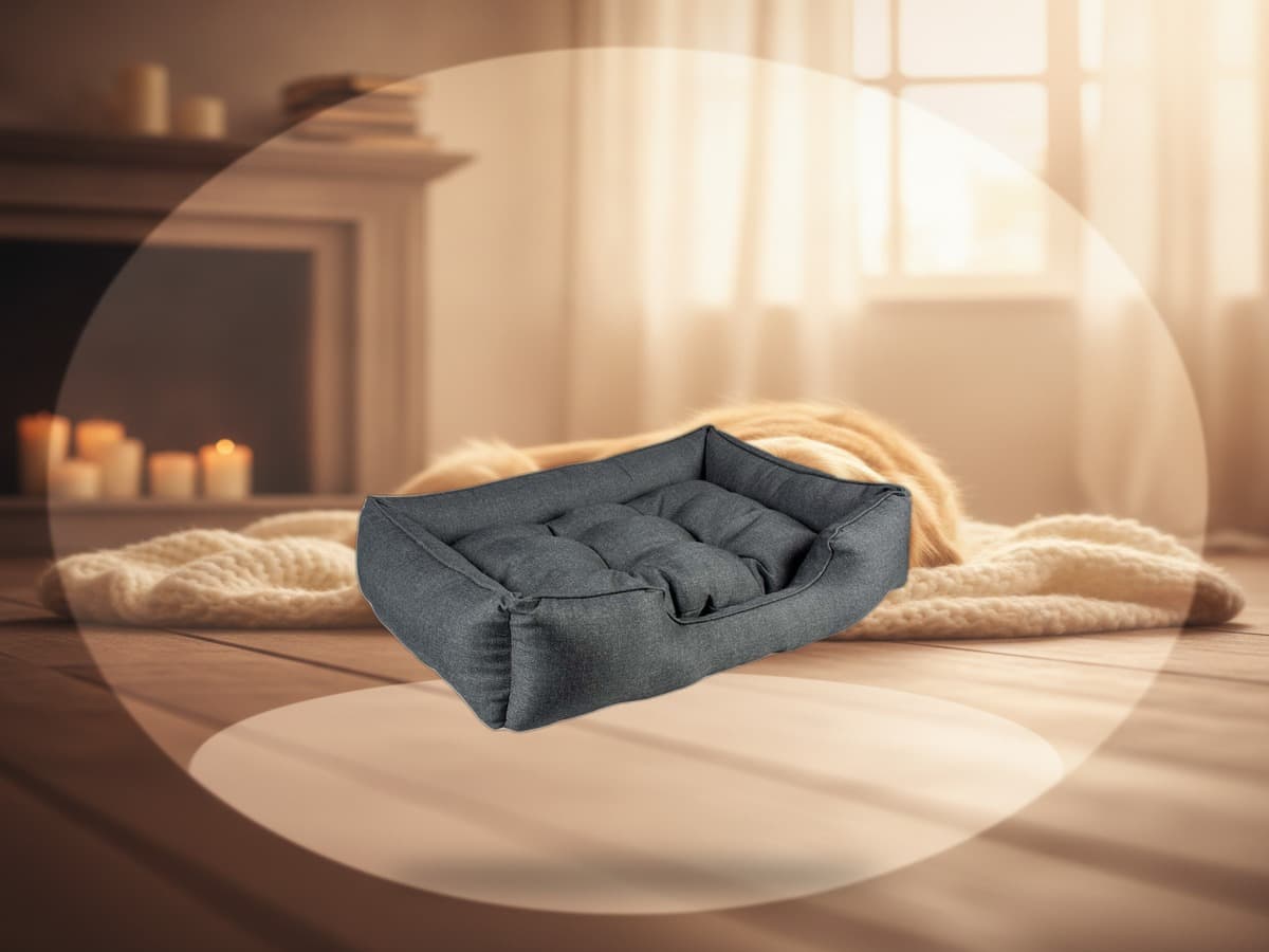 Duvoplus Hundebett Duratex - dunkelgrau - 80x60x16cm – Produktbild