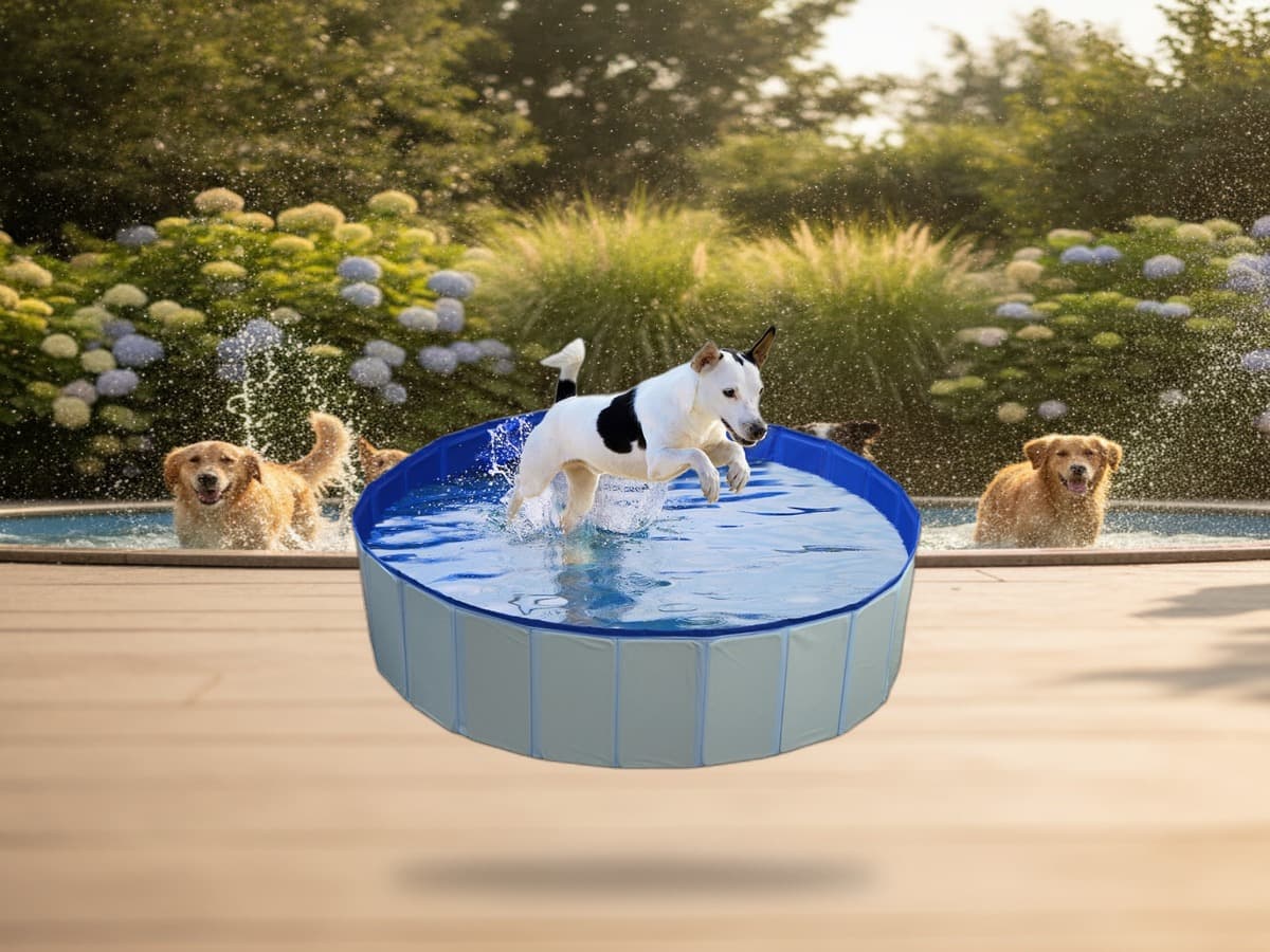 Duvoplus Hundepool - blau - Ø120x30cm 3