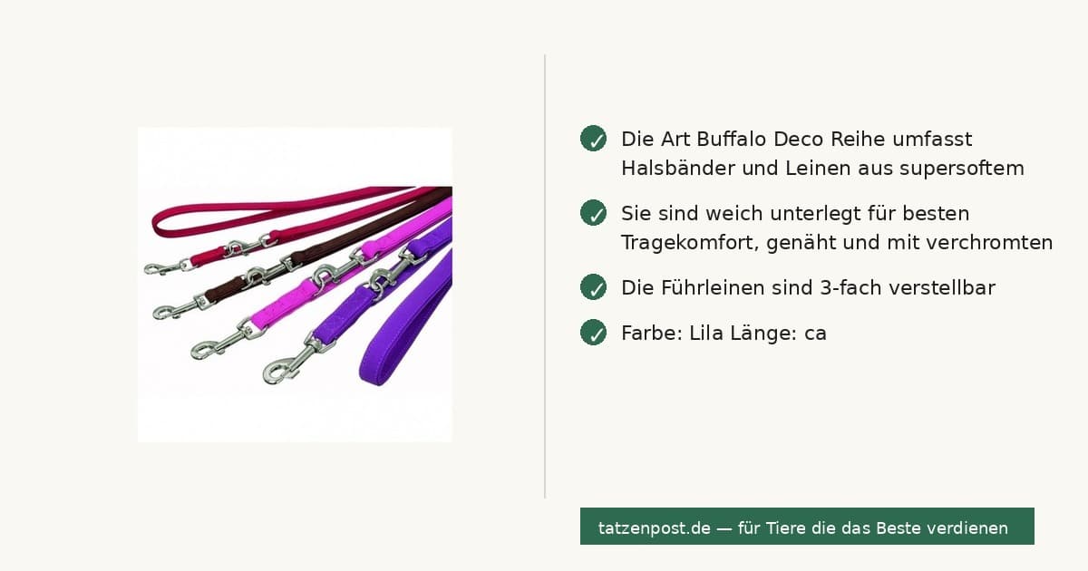 Karlie Art Buffalo Führleine - Lila / 200cm, 18mm 2