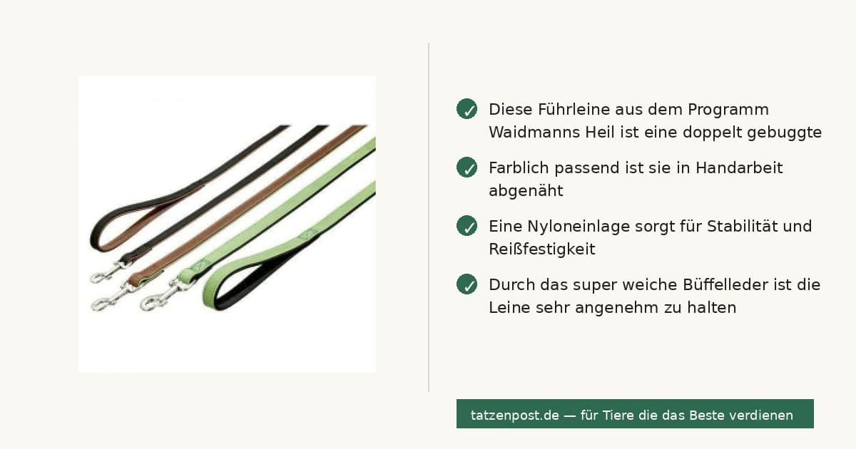 Karlie Buffalo Weidmannsheil Leine - Braun/Grün - 14 mm / 110 cm 2