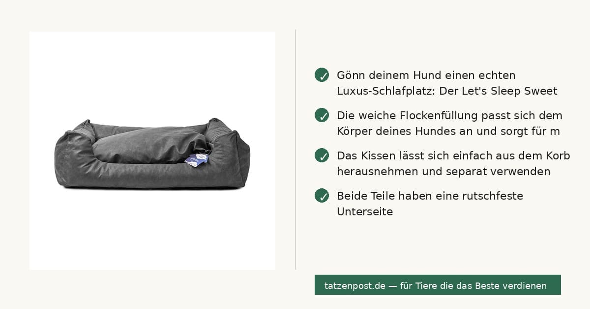 Let's Sleep Sweet Dreams Hundekorb Mit Kissen L Anthrazit 2