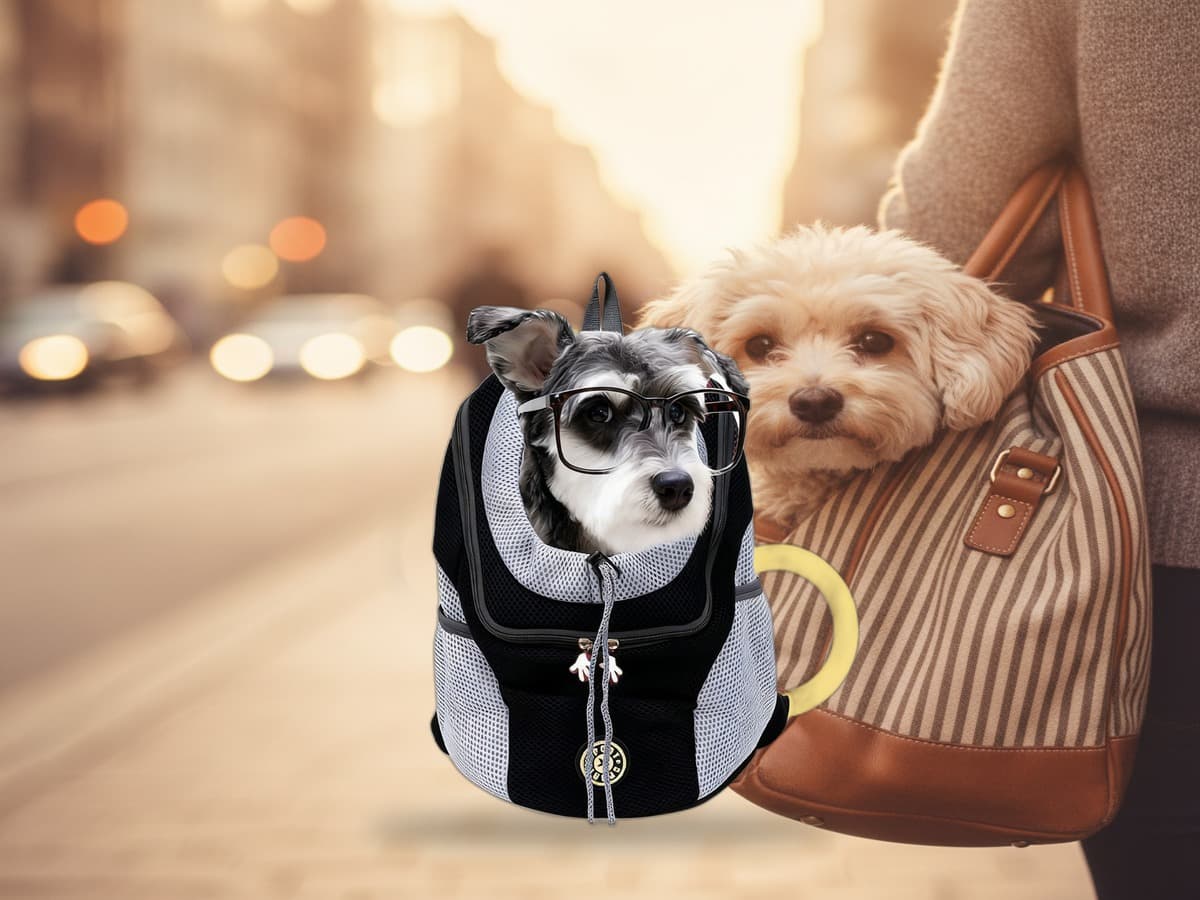 Hunderucksack für Welpen – Netz-Rucksack für Reisen 5