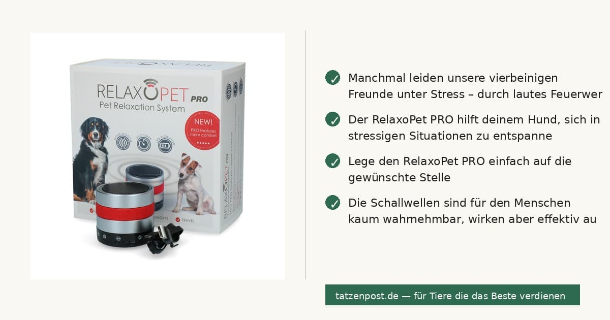 RelaxoPet PRO Hund – Anti-Stress Klanggerät gegen Feuerwerk & Angst 2