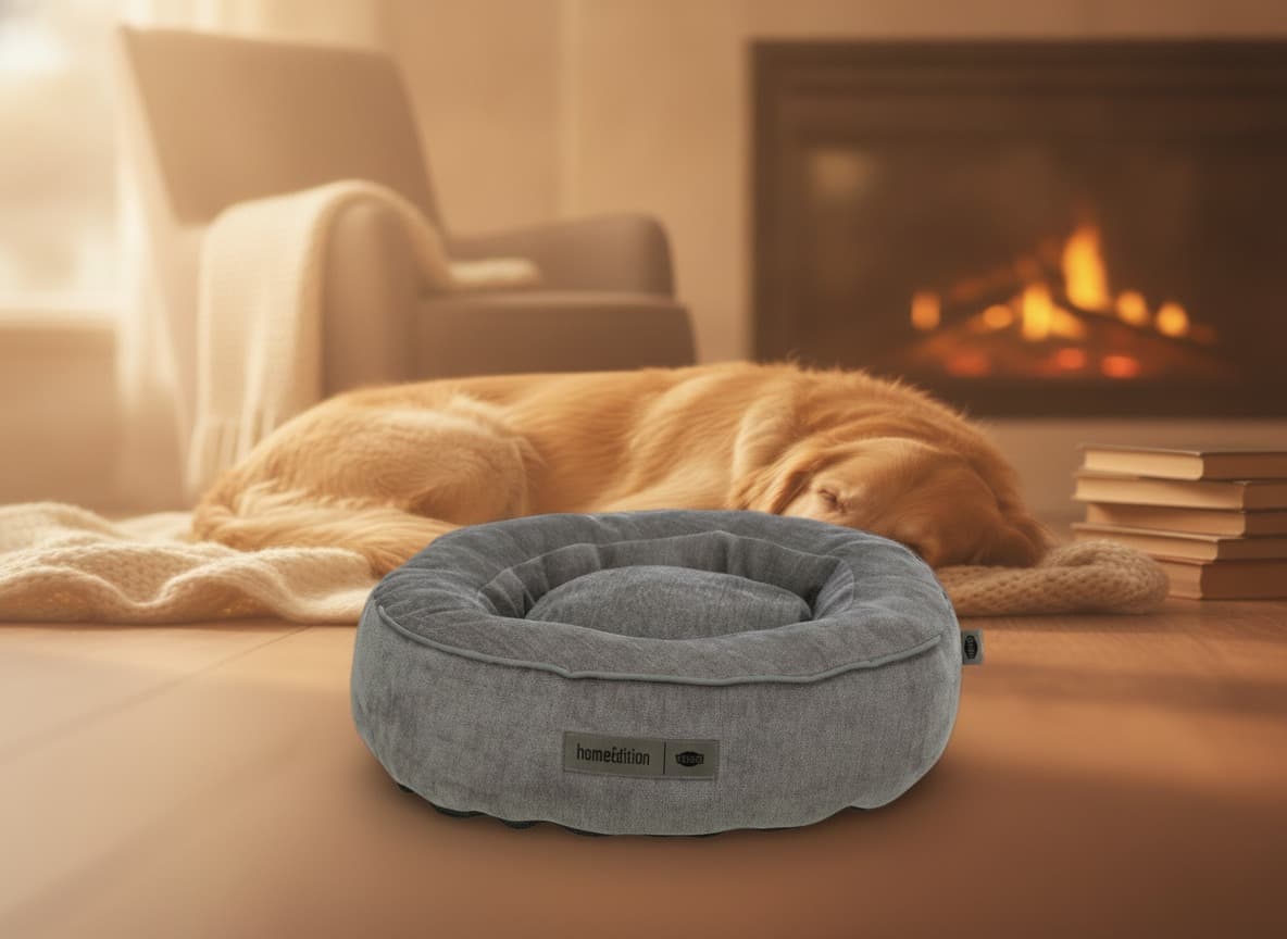 Trixie Vital Bett Lennox, rund - grau - ø – Produktbild