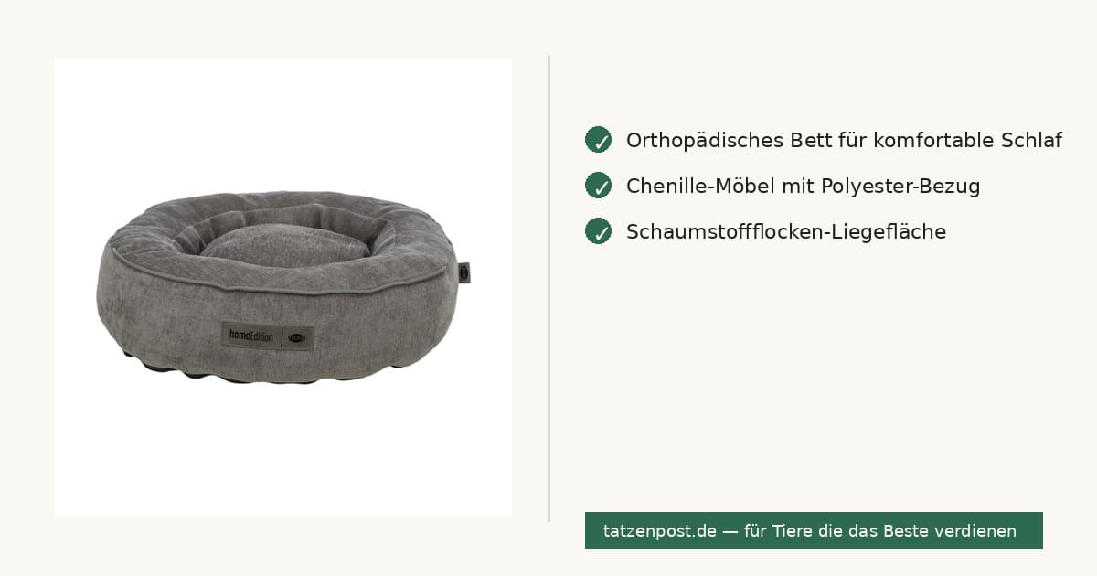Trixie Vital Bett Lennox, rund - grau - ø 4