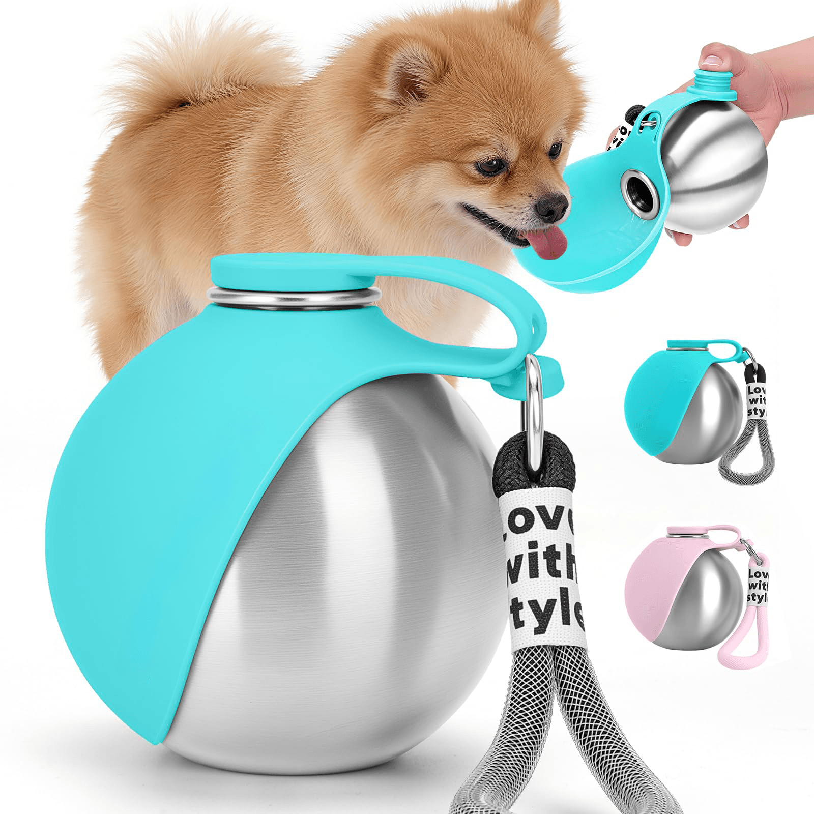 Trinkflasche für Hunde – auslaufsicher, 300ml – Produktbild
