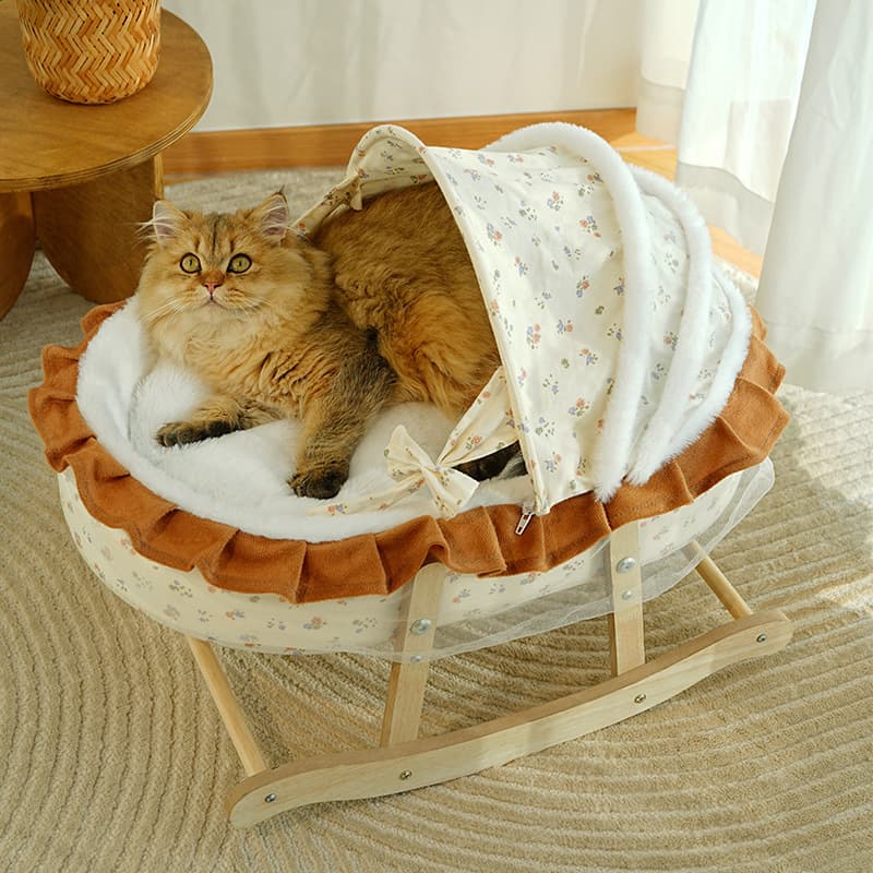 Kuscheliges Katzenhaus – halbgeschlossen, franzoesischer Stil – Produktbild