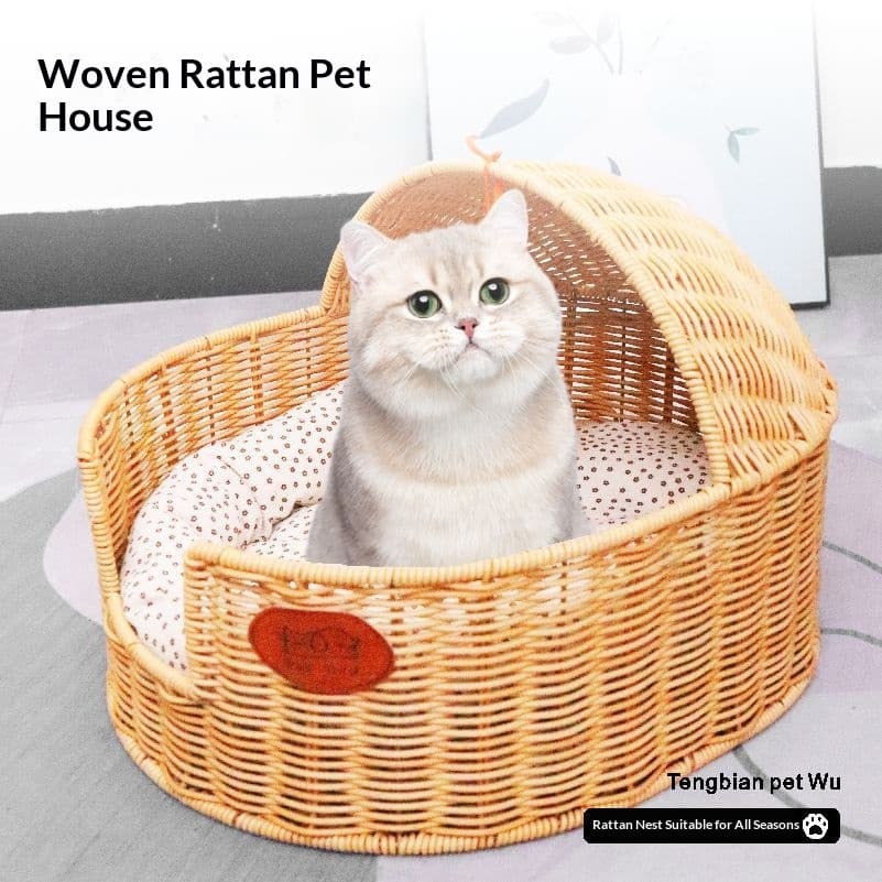 Waschbare Katzenvilla mit Wiegefunktion – Produktbild