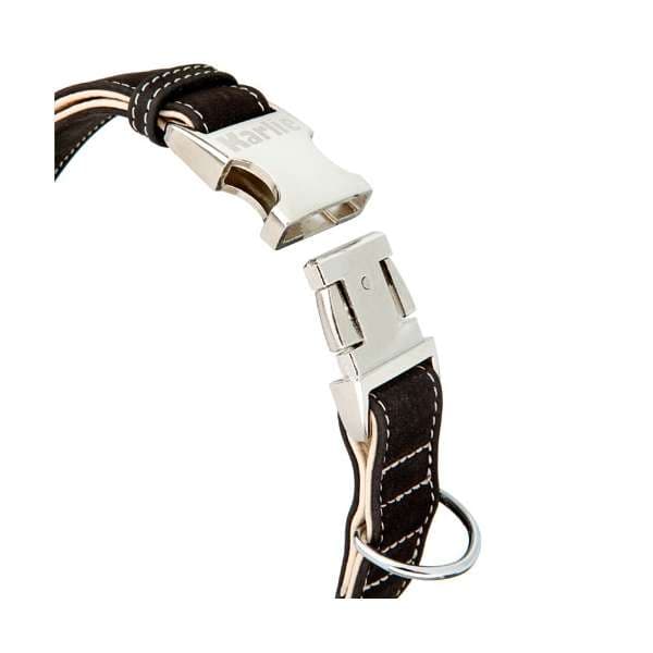 Karlie Buffalo Ultra Halsband - Schwarz/Hellbeige - 25 mm / 45-65 cm 3