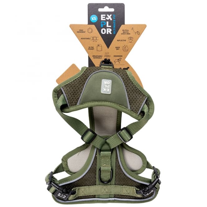 Duvoplus EXPLOR Ultimate Fit No-Pull-Geschirr - Undercover Green - L - 48-58cm - 58-81cm 2