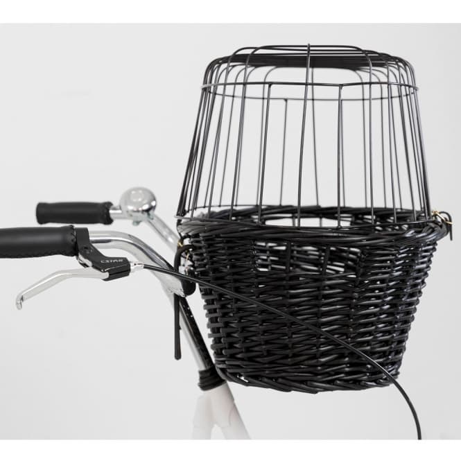 Trixie Fahrradkorb aus Weide mit Gitter - schwarz 6