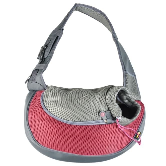 EBI Fronttasche Sarah Crazy Paws - Bordeaux - M - 34x19x47,5cm - max. 5kg: Produktbild