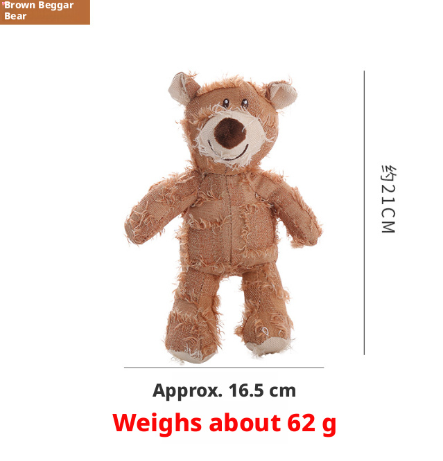 Bär-Plüsch Hundespielzeug – quietschend gelb