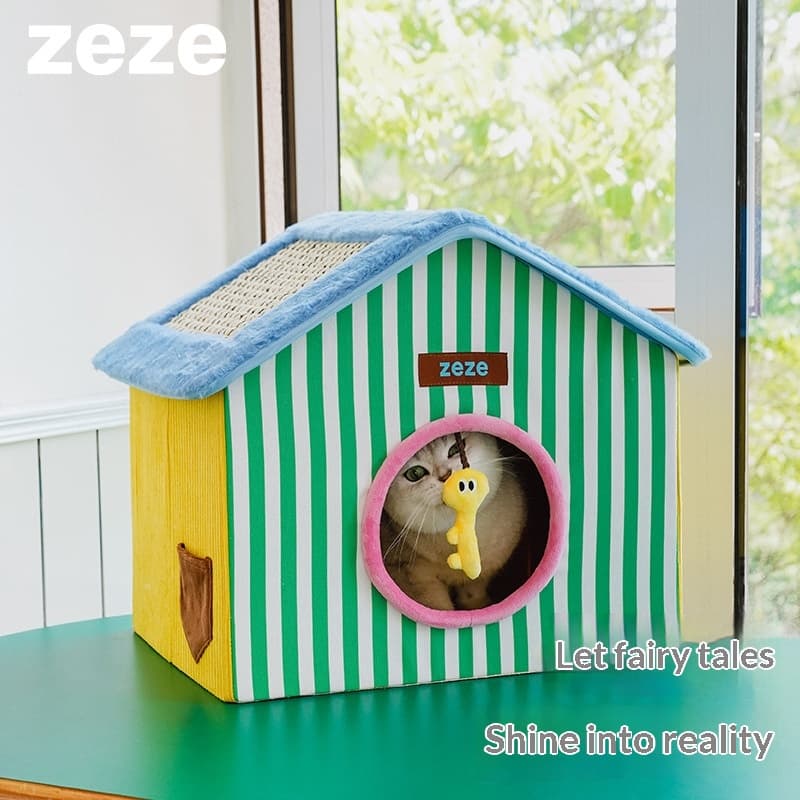 Foldable Enclosed Space-Saving Warm Katze Sleeping House
