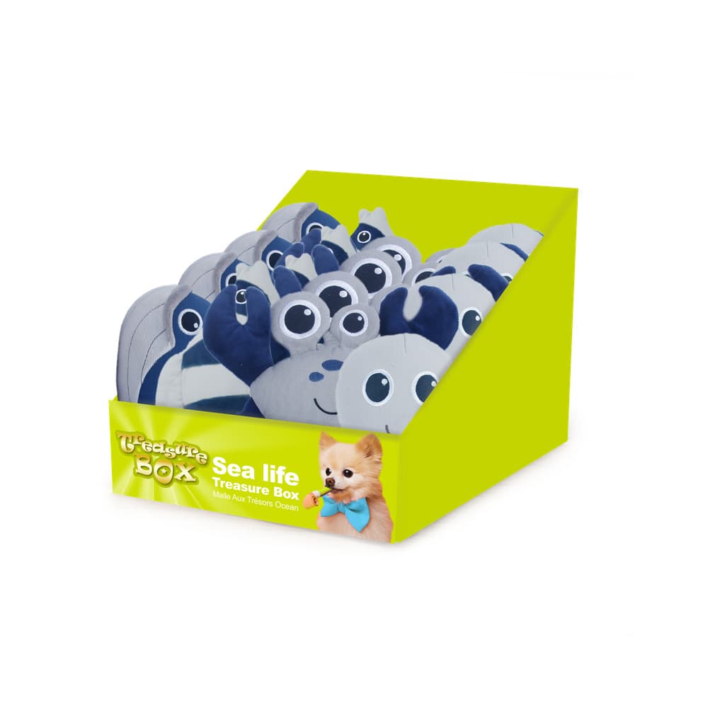 AFP Treasure Box Sea Life – 12 Plüsch-Spielzeuge für Hunde: Produktbild