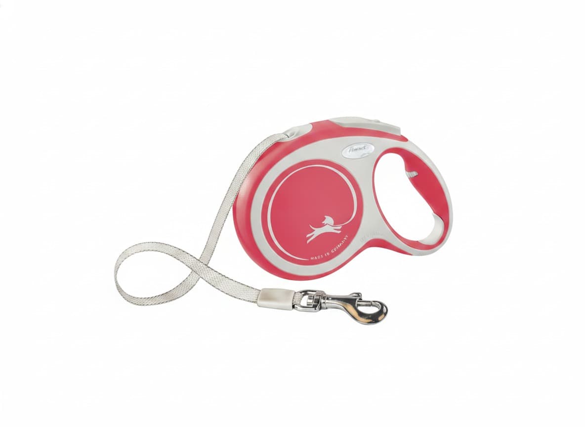 FLEXI Rollleine New COMFORT Gurt - 8m, bis 50kg - rot – Produktbild