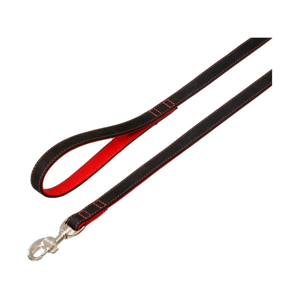 Karlie Buffalo Ultra Leine - Schwarz/Rot - 15 mm / 100 cm – Produktbild