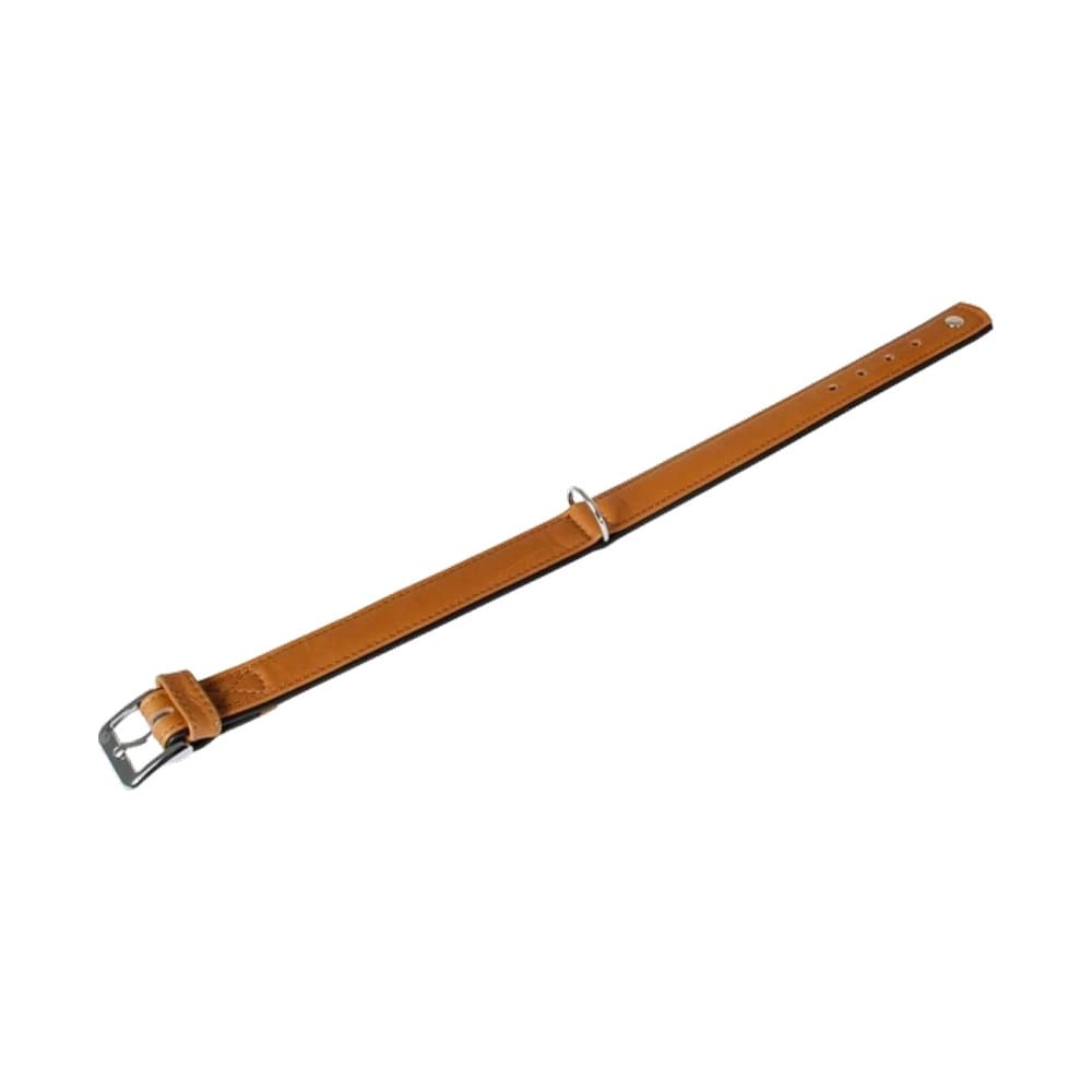 Karlie Halsband Elegance Kalbsleder - Cognac/Schwarz - 60cm / 35mm – Produktbild