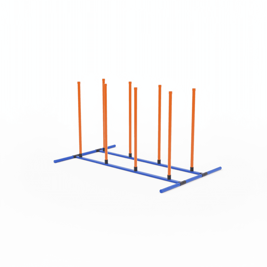 Hunde Agility Training – verstellbare Slalom-Stangen – Produktbild