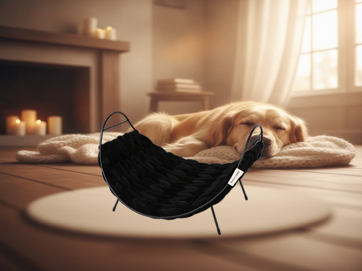 D&D Katzenbett Baily Fleece - schwarz - 50x45x25cm – Produktbild