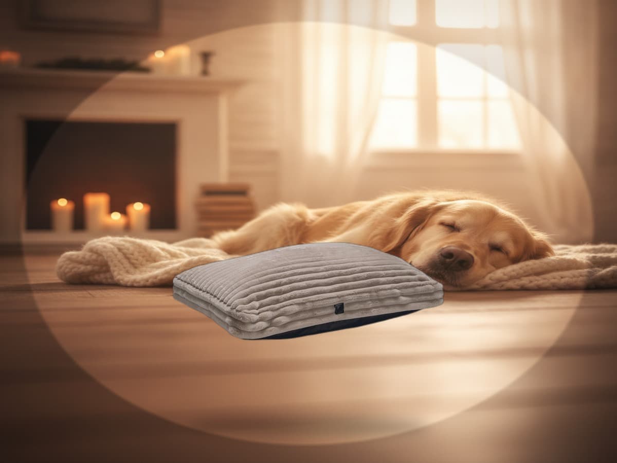 Designed by Lotte Hundekissen Reza - Beige - 100 x 70 cm – Produktbild