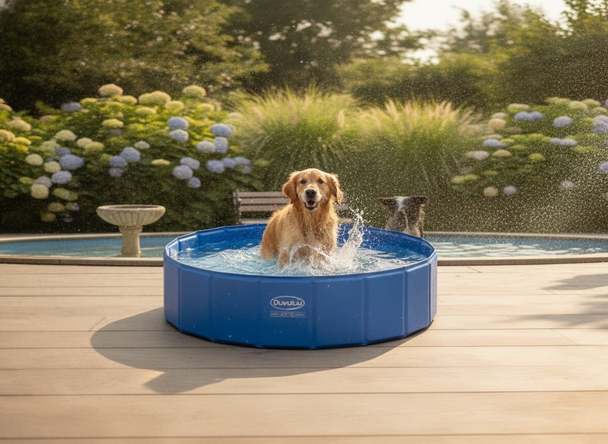 Duvoplus Hundepool - blau - Ø120x30cm – Produktbild