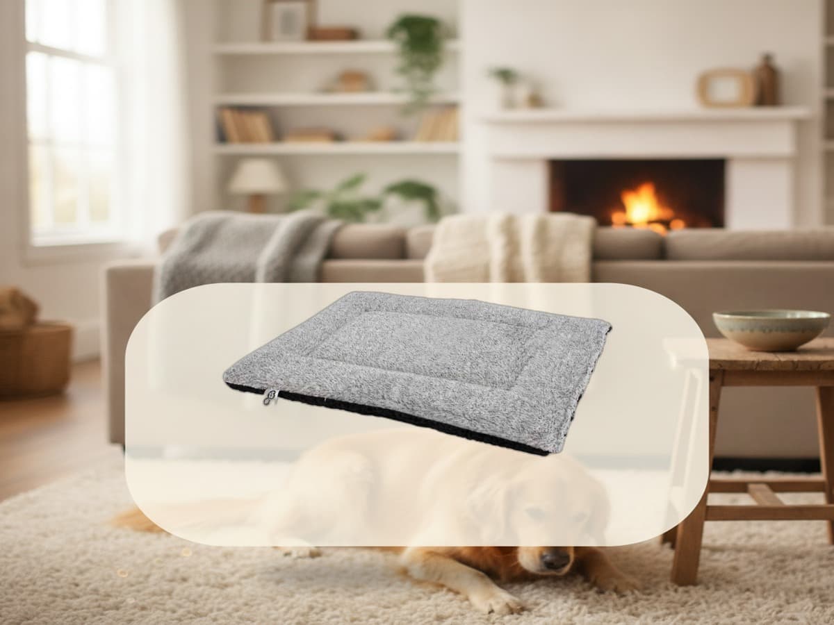 Duvoplus Hundematte Sherpa ECO - Grau - 91 x 61cm – Produktbild