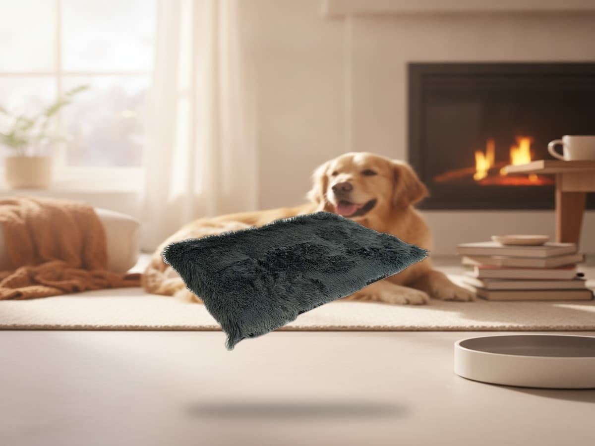 Duvoplus Liegematte Snug - dunkelgrau - XL - 107x71x7cm – Produktbild