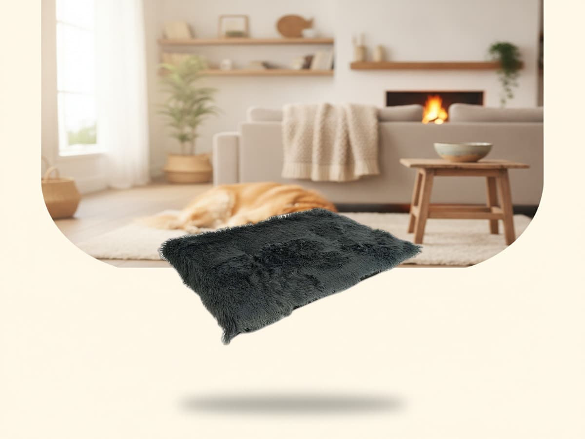 Duvoplus Liegematte Snug - dunkelgrau - XXL - 122x76x7cm – Produktbild