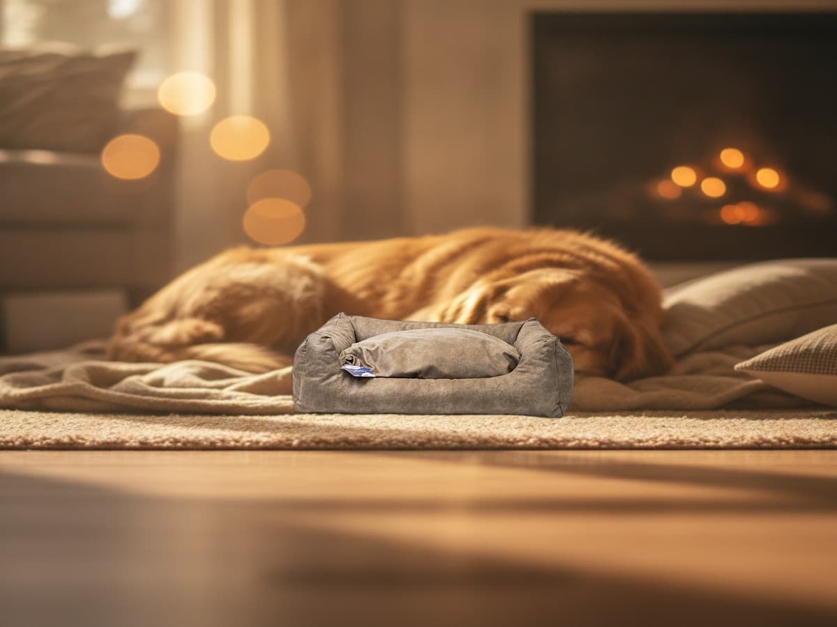 Let's Sleep Sweet Dreams Hundebett L mit Kissen – Taupe
