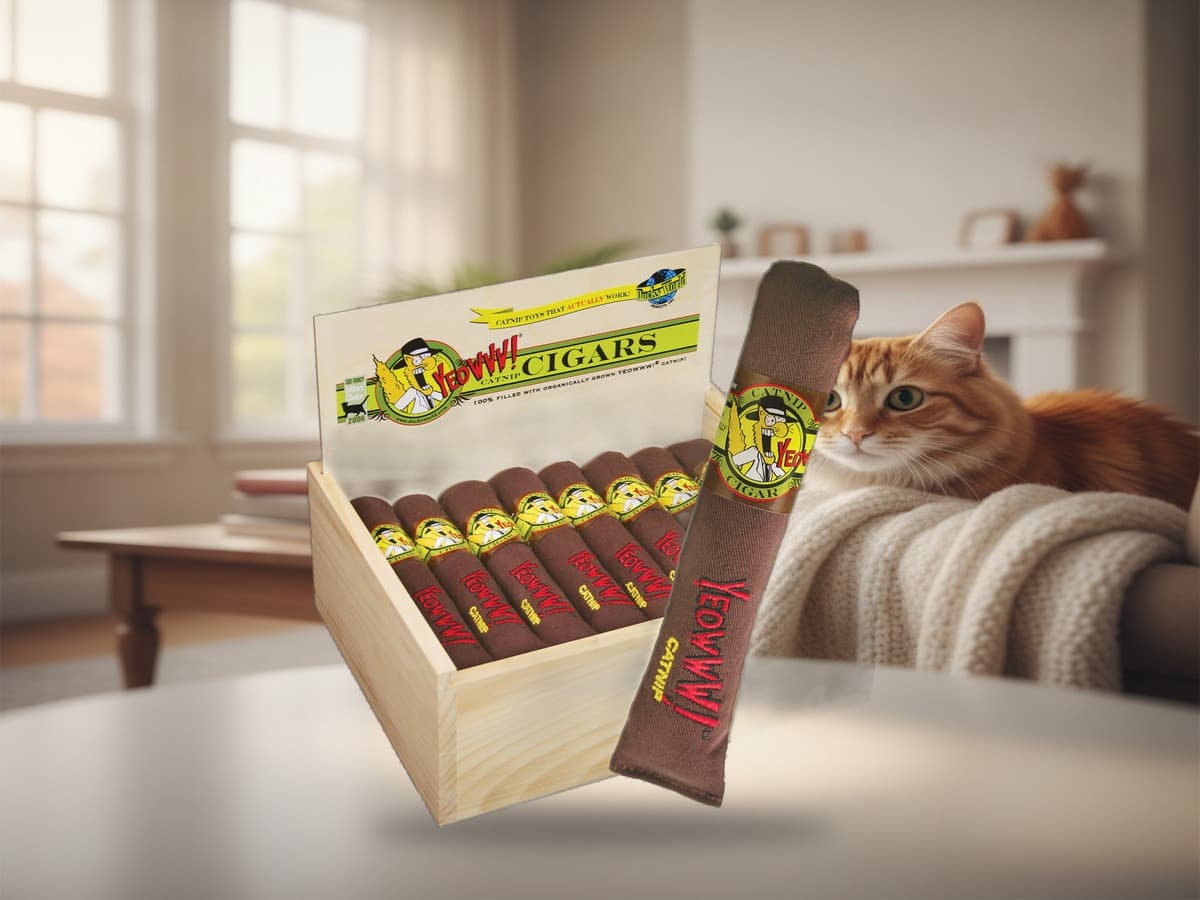 Yeowww! Cigar Box – 24 Katzenminze-Zigarren Classic – Produktbild